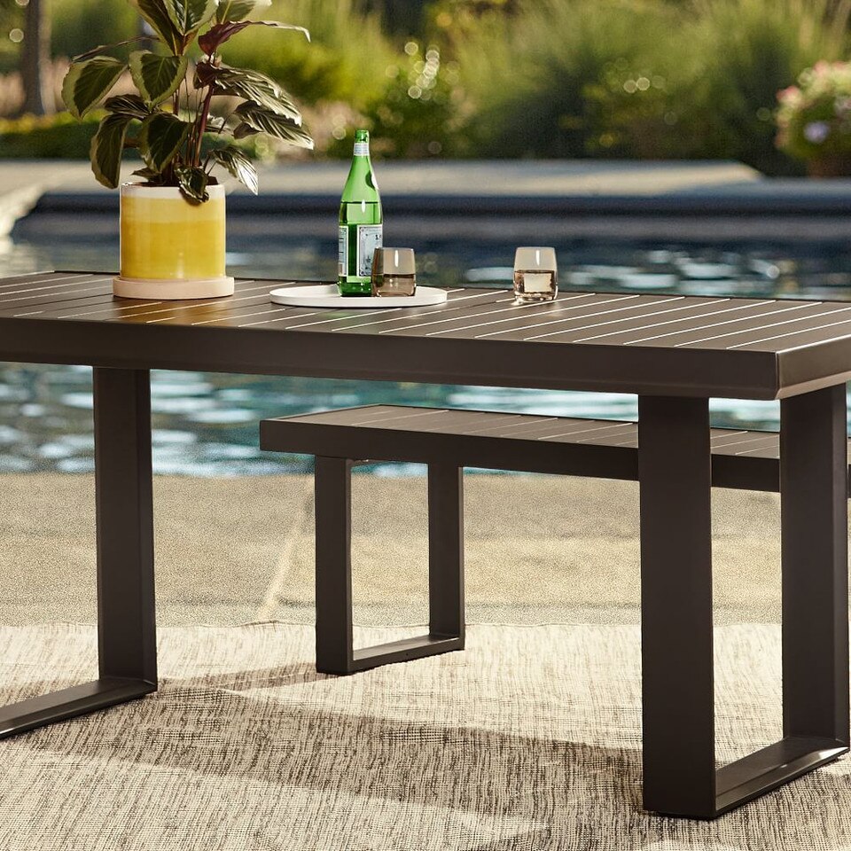 Portside Aluminium Outdoor Dining Table West Elm Australia